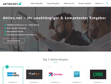 Tablet Screenshot of aktien.net